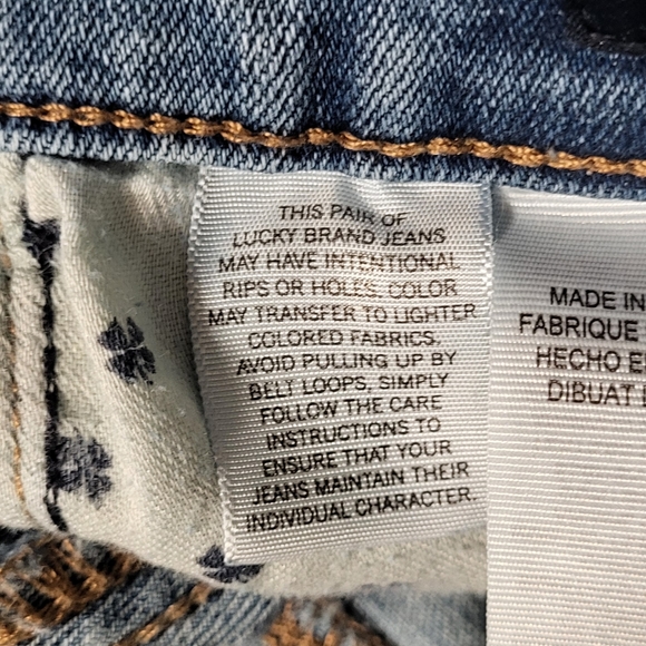 Lucky Brand Women's Light Wash Distressed Ava Skinny Jeans Raw Hem Size 4/27 GUC - Picture 9 of 14